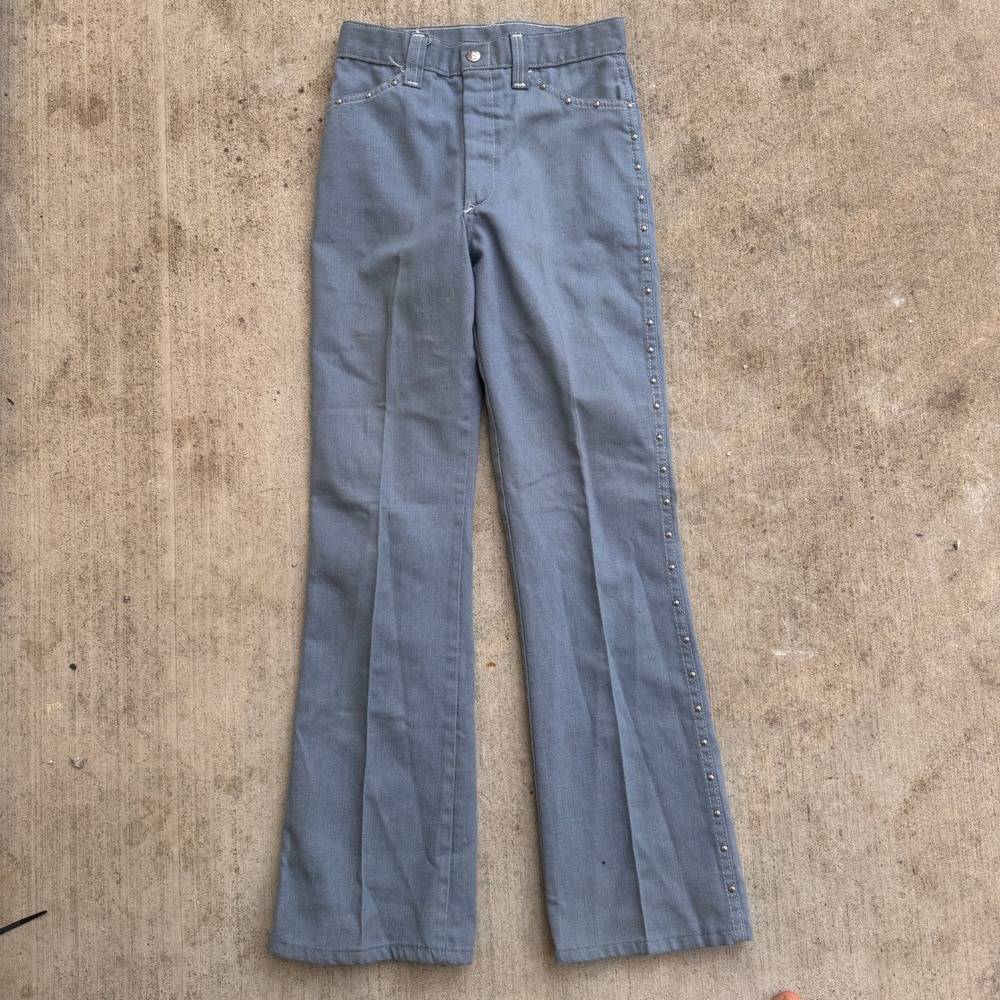 Vintage Billy the Kid 70s Studded Flared Jeans Women's Blue High Waist 25x28 USA